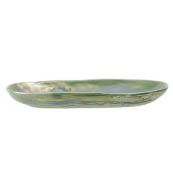 Assiette PAULA verte en grès