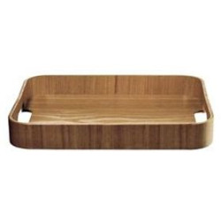 Plateau en bois avec poignées