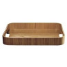Plateau en bois avec poignées