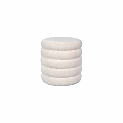 Pouf-coffre NOE bouclette écru
