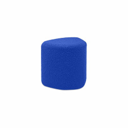 Pouf EVE bouclette bleu électrique
