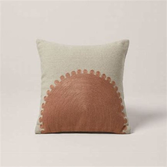 Coussin SOLAR naturel  et terracotta