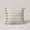 Housse de coussin TAHA ivoire et ocre 40x40