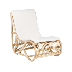 Chaise lounge VALENCIA osier/blanc