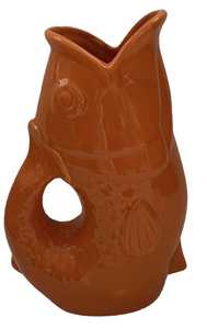 Vase ceramic Poisson gm orange L16,5 P11 H25,3cm