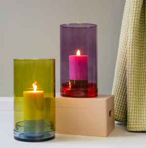 Photophore en verre ' Lucius ' Violett