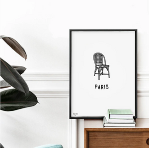 Affiche ville - Paris Chaise, Terrasse