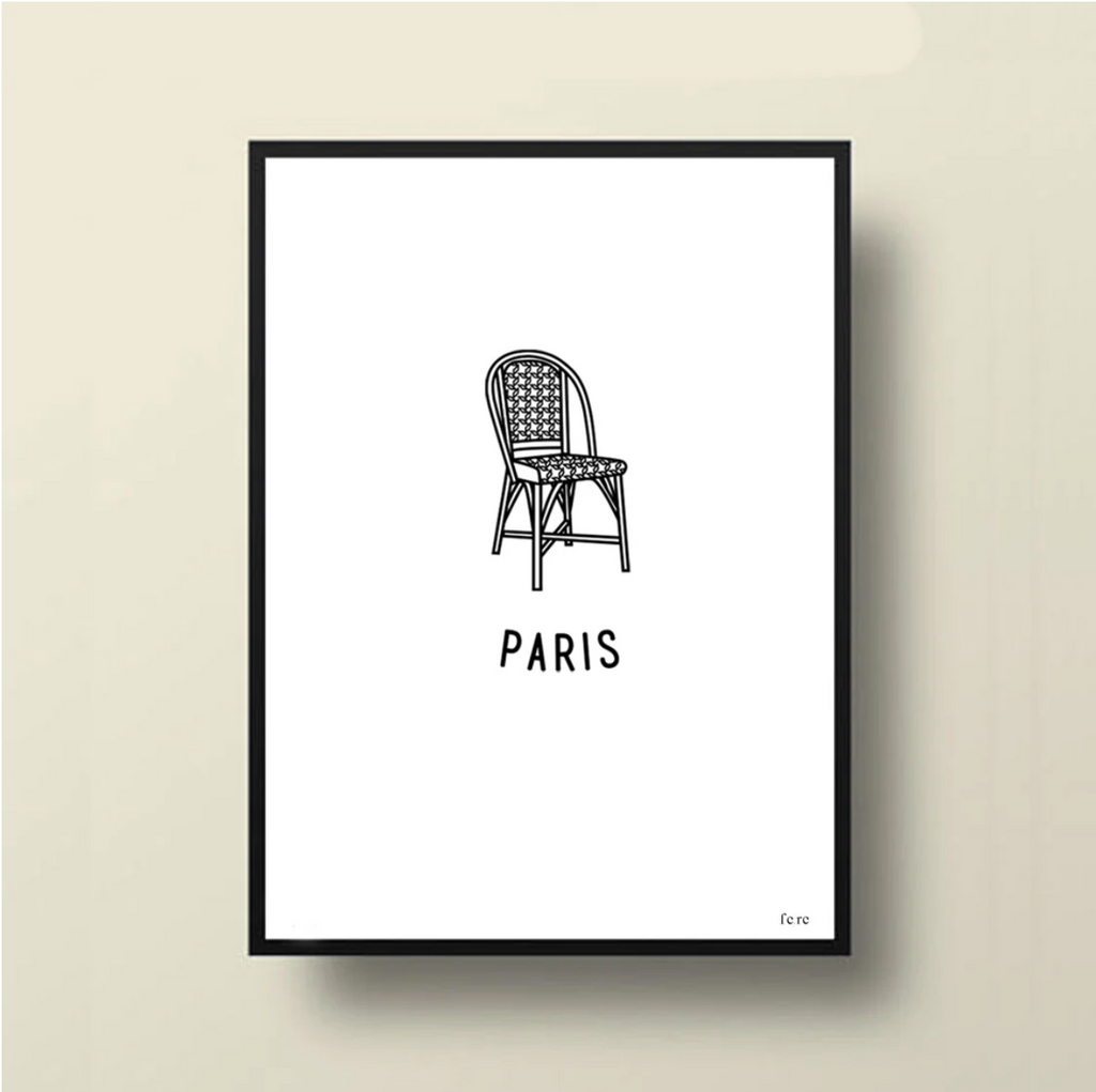 Affiche ville - Paris Chaise, Terrasse