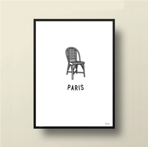 Affiche ville - Paris Chaise, Terrasse
