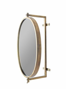 Miroir ovale - métal - LARA