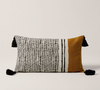 Coussin - ocre et noir - MAHDI